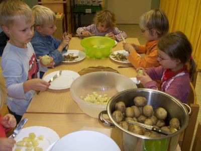 Kartoffeln 11  In der Kita bereiten wir uns einen leckeren Kartoffelsalat zu