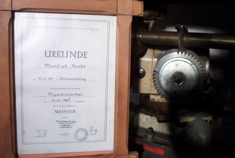 Urkunde Meister fr Maschinenbau